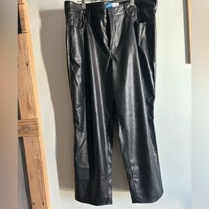 BNWT Old Navy Faux Leather OG Loose Pants Size 20